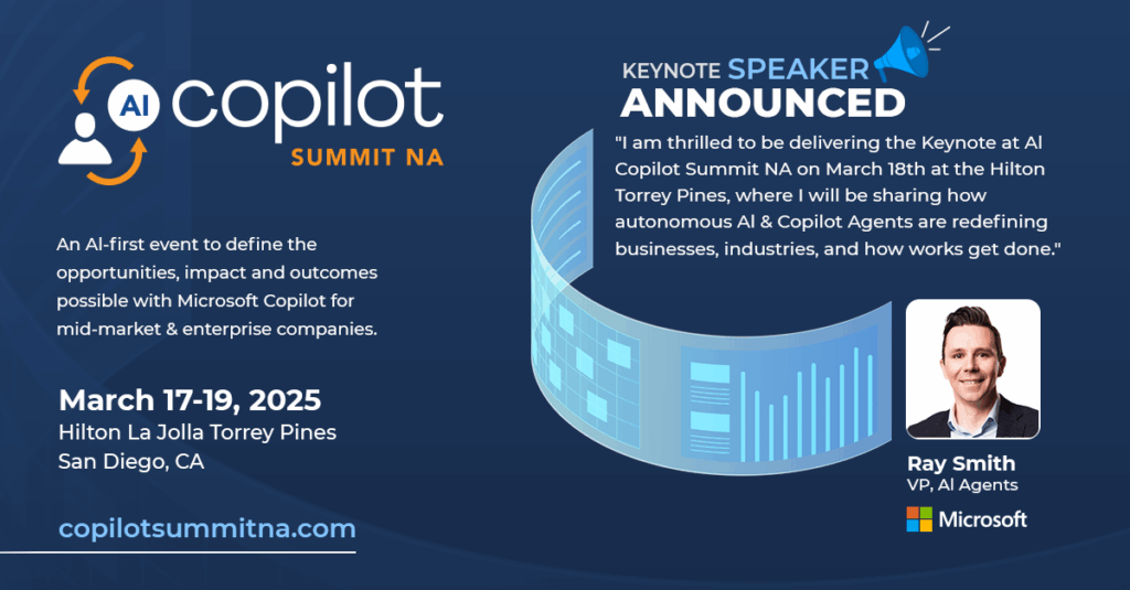 Microsoft’s Ray Smith to Headline AI Copilot Summit NA 2025